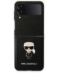 Калъф Karl Lagerfeld - Saffiano Ikonik Karl, Galaxy Z Flip 4, черен - 2t